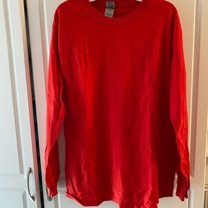 Gildan Bright Red Long Sleeve Tee
